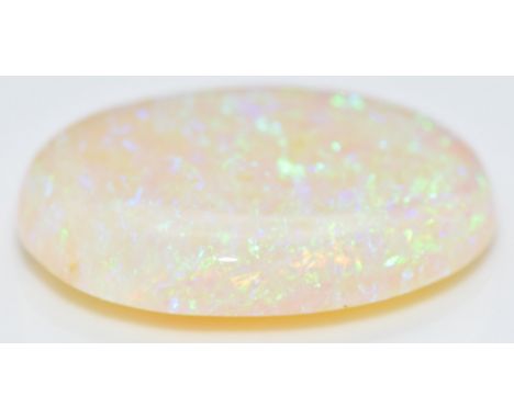 An 18.73ct loose natural oval fire opal cabochon with certificate&nbsp;