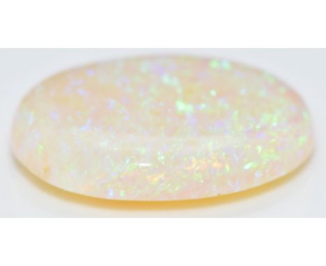 An 18.73ct loose natural oval fire opal cabochon with certificate&nbsp;