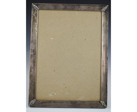 Large silver photograph frame to suit 11 x 8 inch photo, marked sterling, with easel back