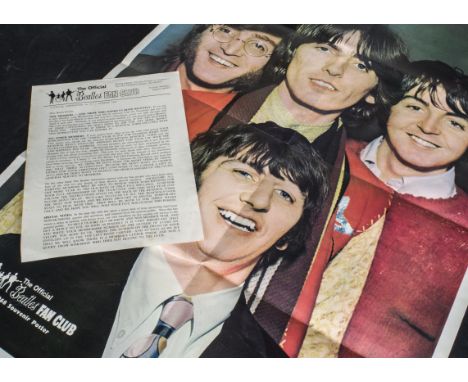 The Beatles Fan Club / Poster, The Beatles Fan Club Newsletter No 11 - Summer 1968 together with the Promo Poster for Fan clu