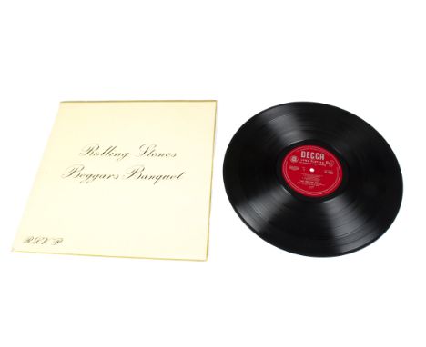 Rolling Stones LP, Beggars Banquet LP - Original UK Mono Release 1968 on Decca (LK 4955) - Laminated Gatefold Sleeve with Red