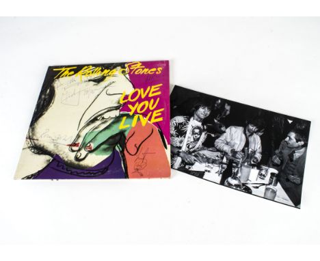 Rolling Stones / Signatures, Love You Live LP - with signatures of all five members in Excellent condition, sold together wit