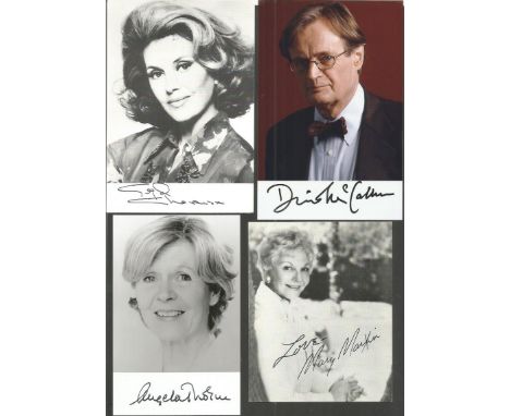 TV/film/music signed collection. 30+ signatures mainly on 6 x 4 inch photos. Some of names included are Cyd Cherise, David Mc