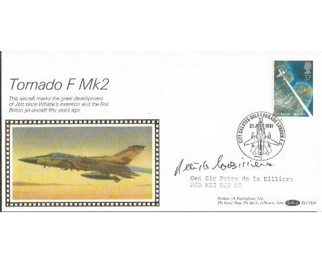 Gen Sir Peter de la Billiere KCB KBE DSO MC signed Benham official 1991 Scientific Achievements Tornado F Mk2 BLCS62b FDC. Br