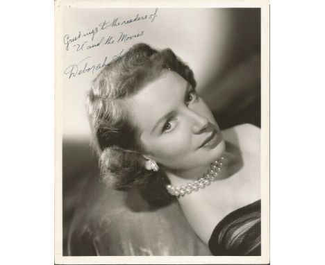 Deborah Kerr signed 10 x 8 inch vintage photo. 30 September 1921 - 16 October 2007 was a Scottish film, theatre and televisio