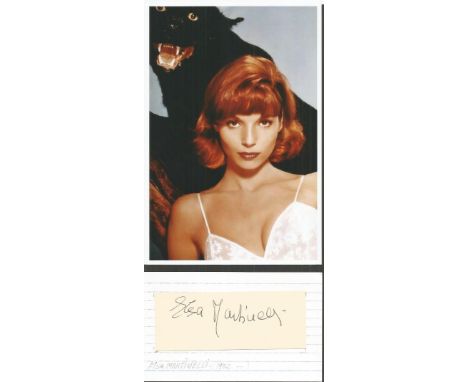 Elsa Martinelli Actress & Model Signed Card With Photo. Good condition. All signed items come with our certificate of authent