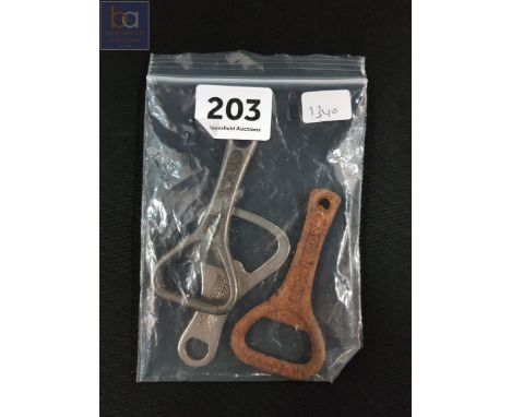 3 VINTAGE ADVERTISING BOTTLE OPENERS 