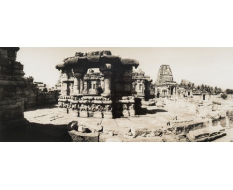 Noel Chanan [b.1939]-
Vithalla temple complex, Vijayanagara, 1999:-
selenium-toned silver print
22.5 x 50.5 cm.

Photographer