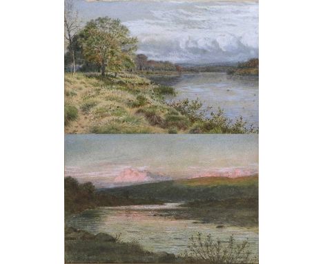 Henry Hetherington Emmerson (1831-1895)River Scene, thought to be the Coquet at RothburySigned, watercolour heightened with w