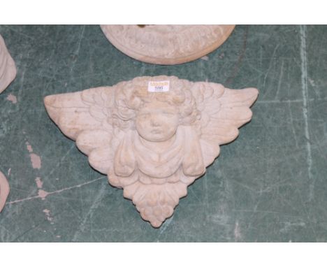 Cherub form composite wall planter 
