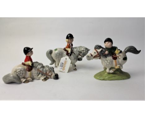 Three Beswick ceramic Thelwell figures 