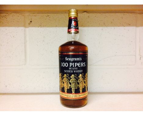 SEAGRAM'S 100 PIPERS IMPERIAL QUART
Blended Scotch Whisky
40 fl.oz. 70° proof. CONDITION REPORT: Good
