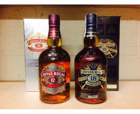 CHIVAS REGAL 18 YEARS OLD
Blended Scotch Whisky. 
70cl, 40% volume, in box. 
CHIVAS REGAL 18 YEARS OLD
Blended Scotch Whisky.