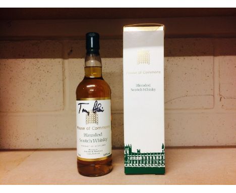 HOUSE OF COMMONS - SIGNED BY TONY BLAIR
Blended Scotch Whisky
70cl, 40% volume, in carton. CONDITION REPORT: Very good