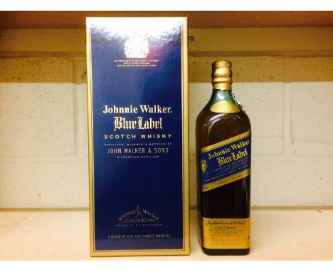 JOHNNIE WALKER BLUE LABEL
Blended Scotch Whisky
75cl, 43% volume, in box. CONDITION REPORT: Very good