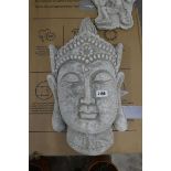 Large concrete Buddha wall plaque
