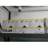 Set of 6 black hanging solar lanterns