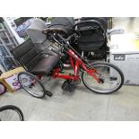 Reihatri hand operated trike with rear basket