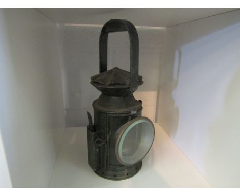 A WWII British railway hand lamp 