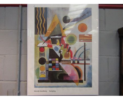 After Wassily Kandinsky, print taken from an oil on board entitled Swinging : Tate 2003, 66cm x 47cm, framed and glazed, a/f 