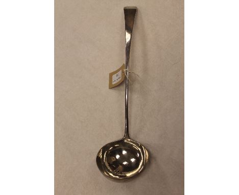 A silver soup ladle, John Robertson, Newcastle 1801. CONDITION REPORT: Good condition, marks slightly rubbed.