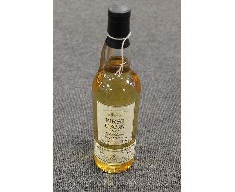 One Bottle - First Cask 1979 Highland Malt Whisky, CASK no. 1384, BOTTLE no. 589 CONDITION REPORT: Excellent condition, seal 
