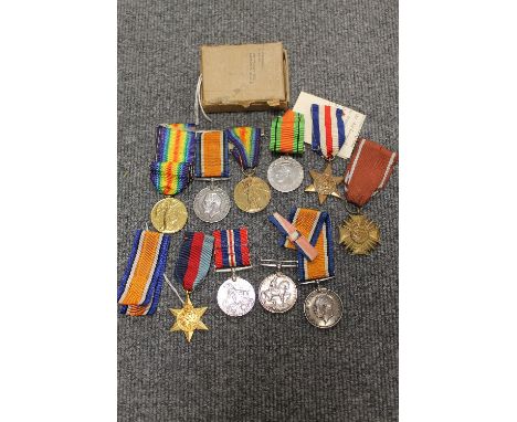 Ten medals from WW I and WW II, awarded to Pte G H Haylett R. Fus, GNR B Keen R A and Pte F Hare A S C. (10) CONDITION REPORT