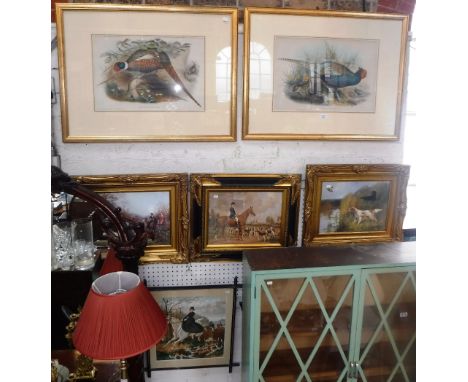 A COLLECTION OF FRAMED HUNTING PRINTS and others similar