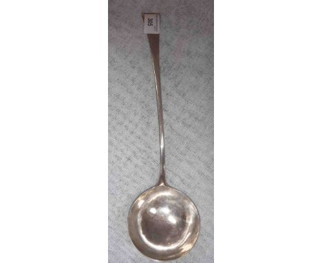 A SILVER SOUP LADLE