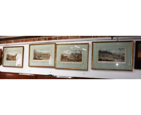 FOUR FRAMED HUNTING PRINTS