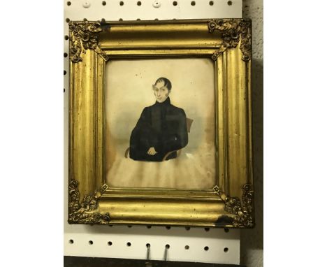 TREGANOWAN "Lady in lace bonnet", miniature portrait study, signed and dated 1845 lower left, together with three others simi