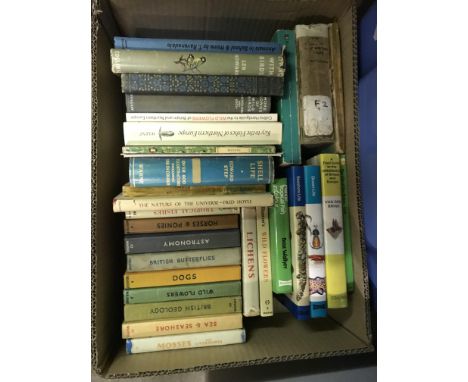 Three boxes of books on the subject of nature, naturalism, etc, together with two boxed sets of vinyl records "Songs of Wild 