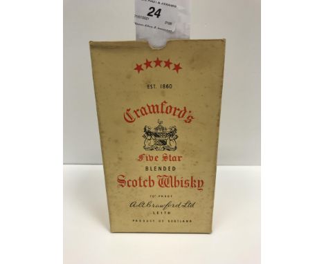 Crawfords 70% Proof Five Star Scotch Whisky x 1 bottle (boxed)