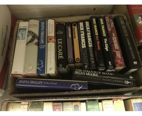 A box of books to include DICK FRANCIS "Hot Money", published by Michael Joseph Limited 1987, DICK FRANCIS "The Edge", publis