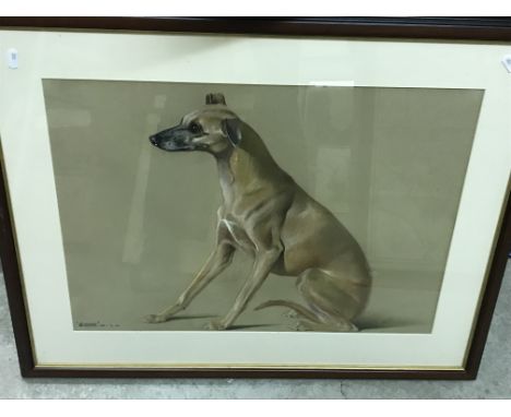 DAVINA OWEN "Marnie" study of a dog, pastel signed and dated 2002 lower right image size 43.5 cm x 33 cm together with "Quick