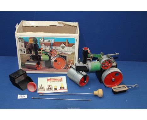 A Mamod Steam Roller, boxed.