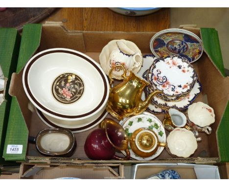 A quantity of china  including a paragon part tea set, Crown Devon jug, Colcough saucers and tea plates etc