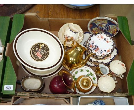 A quantity of china  including a paragon part tea set, Crown Devon jug, Colcough saucers and tea plates etc