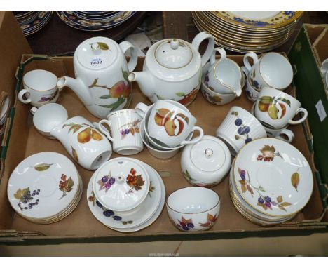 A quantity of Royal Worcester 'Evesham' tea and coffee ware.