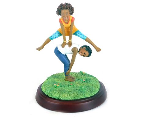 A Thomas Blackshear's figure modeled as Leapfrog, Ebony Vision Series First Issue, limited edition 271/1000, For Lennox, boxe