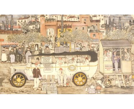 Gordon Clarke (b.1955). Johnny Garlic Sausage, limited edition print 46/400, signed in pencil to margin, 39cm x 57cm, mounted