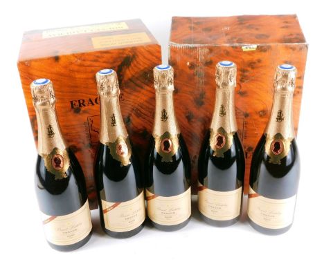 Two cases of Bouvet Ladubay Tresor Brut rose sparkling wine. (12 bottles, 2 boxes)