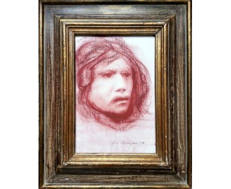 Artist: Pietro Annigoni (1910 - 1988) Artwork Title: Untitled Size: 28.5 x 19.6cm Media: Charcoal on paper  Artist Info: Piet