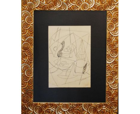 Artist: Gino Severini (1883-1966) Artwork Title: Untitled Size: 23.5 x 35.5 cm Media: Ink on paper  Artist Info: Gino Severin