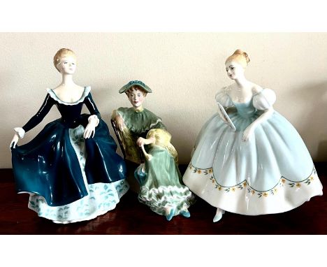 ROYAL DOULTON FIGURES- FIRST DANCE HN2803, ASCOT HN2356, JANINE HN2461

 