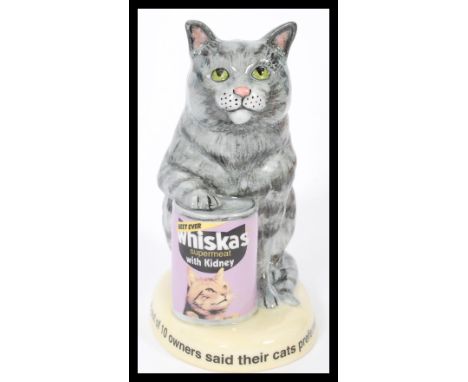 A Royal Doulton Advertising ceramic figurine Silver Tabby Whiskas Cat MCL15. Limited edition 17/750. Complete in original box