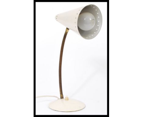 A vintage 20th century retro Terence Conran for Habitat goose neck anglepoise lamp having pierced stars to the pendant shade.