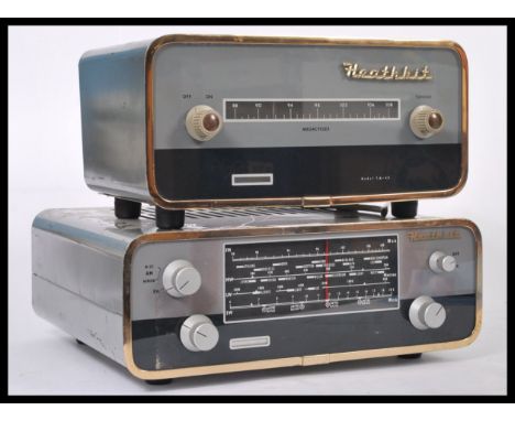 A vintage 20th Century Heathkit Model F.M. - 4U radio tuner together with a Heathkit Model AFM - 1.