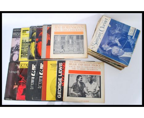 Jazz - Blues - A collection of Long Play / LP vinyl records featuring many artists to include Kid Thomas, Pete Seeger, Sam Mo