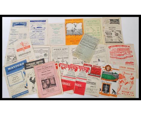 A collection of vintage 20th Century football programmes dating from the 1940's to include Swansea Town v Newport County 1946